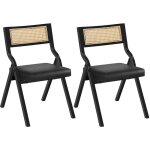 Lot de 2 chaises de salle  manger en tissu effet lin design classique boutonn ensemble de chaises de ...