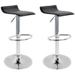 Lot de 2 chaises tabourets de bar cuisine pub pied en m�tal pivotantes et r�glables mod. graziano couleur ...
