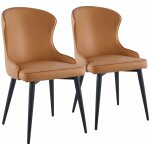 Habitat et jardin - lot de 2 chaises 'tina' - marron