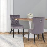 Puluomis - chaise de salle à manger lot de 2 en veluors, siège robuste de salle à manger, capitonnée, ... Puluomis - chaise de salle à manger lot de 2 en veluors, siège robuste de salle à manger, capitonnée, ...