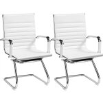 Lot de 2 chaises visiteur en similicuir moderne chaises de réception avec accoudoir recouverts chaise ... Lot de 2 chaises visiteur en similicuir moderne chaises de réception avec accoudoir recouverts chaise ...