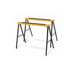 Goplus - lot de 2 chevalet de sciage, treteaux pliable de capacite portante de 125kg, chevaux de scie ...