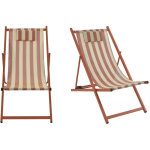Lot 2 chiliennes aluminium transat jardin chaise longue ext�rieur terrasse brisa