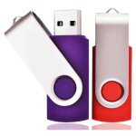 Lot de 2 cl usb 32 go usb 2. 0 mmoire flash drive clef usb pivotantes avec cordes bon cadeau pour enfant ...