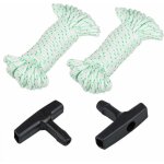 Lot de 2 cordes de d�marrage de 10 m (diam�tre : 3 mm), corde de traction avec 2 poign�es de d�marrage ...