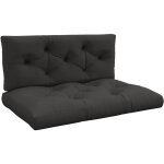 Ensemble de 2 coussins pour canap� palette - outsunny - 2 places grand confort - polyester - 120x80x12cm ...