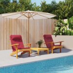 Lot de 2 coussins de chaise adirondack coussin dco confort rouge bordeaux 31442