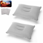 Lot de 2 coussins gonflables de camping, gris, pour le bureau, les week - ends, les vacances à la plage, ... Lot de 2 coussins gonflables de camping, gris, pour le bureau, les week - ends, les vacances à la plage, ...