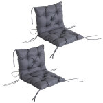 Lot de 2 coussins matelas assise dossier 2 en 1 pour chaise fauteuil grand confort 98l x 50l x 8h cm ...