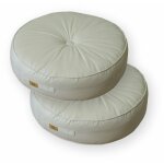 Lot de 2 coussins de sol en velours diamtre 50 lot de 2 - gris clair