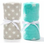 Lot de 2 couverture bébé naissance polaire plaid bebe douce pour fille et garçon comme cadeau de naissance ... Lot de 2 couverture bébé naissance polaire plaid bebe douce pour fille et garçon comme cadeau de naissance ...
