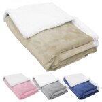 Lot de 2 couvertures, plaids polaires pour enfant 75 x 100 cm en flanelle et sherpa ultra doux - beige ... Lot de 2 couvertures, plaids polaires pour enfant 75 x 100 cm en flanelle et sherpa ultra doux - beige ...