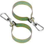Lot de 2 crochets de balanoire avec mousquetons 120 mm - fixation de balanoire - crochets ronds en ...