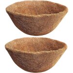 Lot de 2 doublure en fibre de coco naturelle pour pot de fleurs 35 cm panier suspendu pour pots de fleurs ...