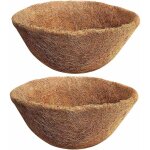 Lot de 2 doublure en fibre de coco naturelle pour pot de fleurs 35 cm panier suspendu pour pots de fleurs ...
