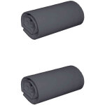 Lot de 2 draps housses jersey anthracite bonnet 30 cm 100% coton biologique 90x200