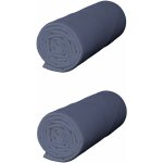 Terre de nuit - lot de 2 draps housses jersey bleu oc�an bonnet 30 cm 160x190