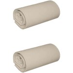 Lot de 2 draps housse jersey sable bonnet 40 cm 90x190 / 200