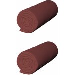 Lot de 2 draps housses jersey terre de sienne bonnet 40 cm140x190 / 200
