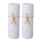 Lot de 2 draps housse lit bb 60 x 120 cm / 100% coton / 57 fils / cm - 1 blanc + 1 blanc