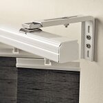 Lot de 2 d'�querres de fixation murales r�glables avec d�port 6 - 16cm pour store - blanc