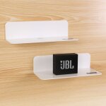 Lot de 2 tagres murales blanches pour agrandir facilement l'espace mural ? 9' sans perage, tagres ...