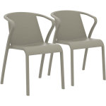 Ezpeleta - fado - lot de 2 fauteuils de jardin en polypropyl�ne renforc�