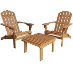 Lot de 2 fauteuils de jardin en bois avec un repose - pieds / table basse - adirondack salamanca - eucalyptus. ... Lot de 2 fauteuils de jardin en bois avec un repose - pieds / table basse - adirondack salamanca - eucalyptus. ...
