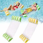 Lot de 2 hamac gonflable piscine, 4 - en - 1 gonflables pour piscine (selle, fauteuil, hamac, drifter) ...