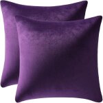 Lot de 2 housses de coussin, housses de coussin en velours doux uni avec coussin carr, intrieur et ...
