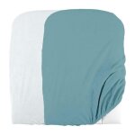 Lot 2 housses matelas a langer - eponge polycoton - oeko - tex - blanc / nile - 50 x 75 cm - domiva Lot 2 housses matelas a langer - eponge polycoton - oeko - tex - blanc / nile - 50 x 75 cm - domiva