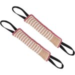 Lot de 2 jouets pour morsure de chien jouet à tirer robuste avec 2 poignées solides pour chiens de taille ... Lot de 2 jouets pour morsure de chien jouet à tirer robuste avec 2 poignées solides pour chiens de taille ...