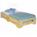 Idimex ? lot de 2 lits superposables 90 x 200 cm en pin massif ? finition vernis naturel ? hauteur 36 ...