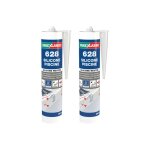 Lot de 2 mastics silicones neutres parexlanko 628 silicone piscine - blanc - 300ml