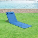 [en. casa] - lot de 2 matelas de plage donostia dossier inclinable bleu