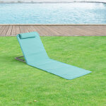 [en. casa] - lot de 2 matelas de plage donostia dossier inclinable turquoise