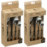 Lot de 2 mnagres deka en acier inoxydable