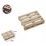 Lot de 2 mini plateaux en bois pour palettes et sous - verres 14x11cm 74032a
