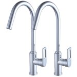 Lot de 2 mitigeur de cuisine, robinet de cuisine rotation à 360 ° flexible, robinet d'évier à poignée ... Lot de 2 mitigeur de cuisine, robinet de cuisine rotation à 360 ° flexible, robinet d'évier à poignée ...