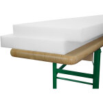 Lot de 2 mousses de rembourrage pour bancs et housse de bancs 220x25x4 cm - beautissu