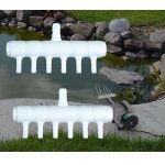 Le poisson qui jardine - lot de 2 multi diviseurs plastique 6 sorties pour arateur & pompe  air bassin ...