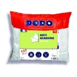 Dodo - lot de 2 oreillers anti - acariens 50x70 cm - 100% polyester