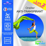 Lot de 2 oreillers anti transpirant topcool 60 x 60 cm univers d�cor