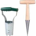 Lot de 2 outils de jardinire  bulbes avec poigne en bois - outil de jardinage pour plantes grasses, ...