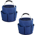 Lot de 2 paniers de rangement polyvalents wenko panier outils, sac de pansage, 6 poches, pliable avec ...