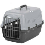 Lot de 2 paniers de transport caisse de transport cage de transport chiens et chats gipsy gris clair ...