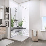 Lot de 2 panneaux muraux 90 x 210 cm, revtement pour douche et salle de bain, dcodesign photo, schulte, ...