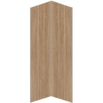 Lot de 2 panneaux muraux de douche effet bois en aluminium avec profil�s - 2 x l90 x h210 cm eneko