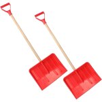 Lot de 2 pelles � neige pour enfants manche en bois d'une longueur totale de 84 cm - kotarbau