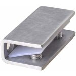 Lot de 2 pinces de fixation pour porte de douche en verre - charni�res fixes en acier inoxydable - supports ...